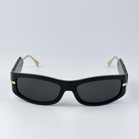 Fendi FE40120I 01A SHADOW Men BRAND NEW Sunglasses Oval Black Smoke Grey - Picture 3 of 11